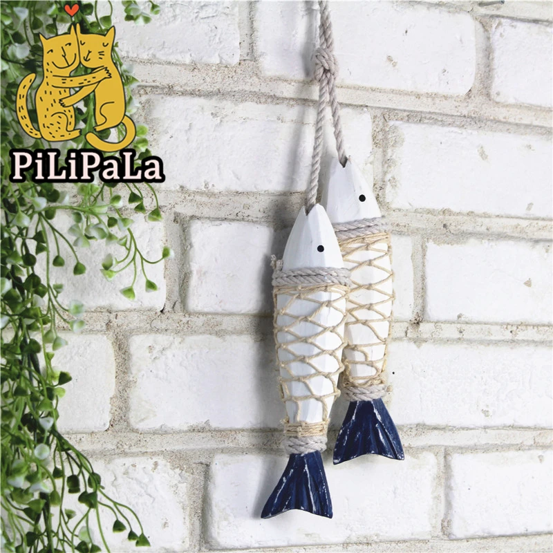 Стиль Средиземноморский деревянный подвесной орнамент рыбной деревни с