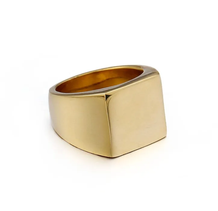 Мужское простое Клубное кольцо перстень блестящее украшение из нержавеющей