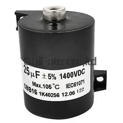 CBB16 DC 1400V 25 мкФ 5% цилиндрический конденсатор черный для электросварщика |