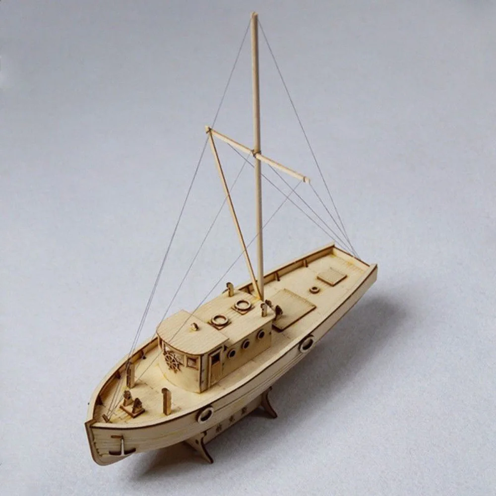 Деревянная модель парусной лодки DIY Kit корабль сборки 1/30 масштаб украшение игрушка подарок