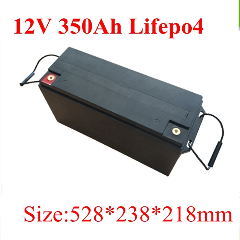 Водонепроницаемый 12V 350AH Lifepo4 литиевая батарея 100A BMS 4S 12 8 V для инвертора солнечной