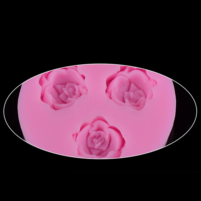 Силиконовая форма для торта в форме розовых 3 роз 3D силиконовая выпечки|mould