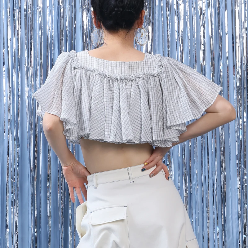 WHITNEY WANG блузки женские 2019 летняя модная уличная дизайнерская стильная пушистая