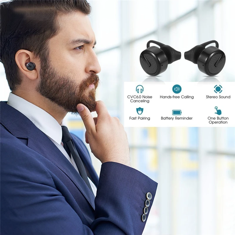 Lemonman наушники-вкладыши TWS с M99 мини-близнецы True Беспроводной стерео bluetooth наушники