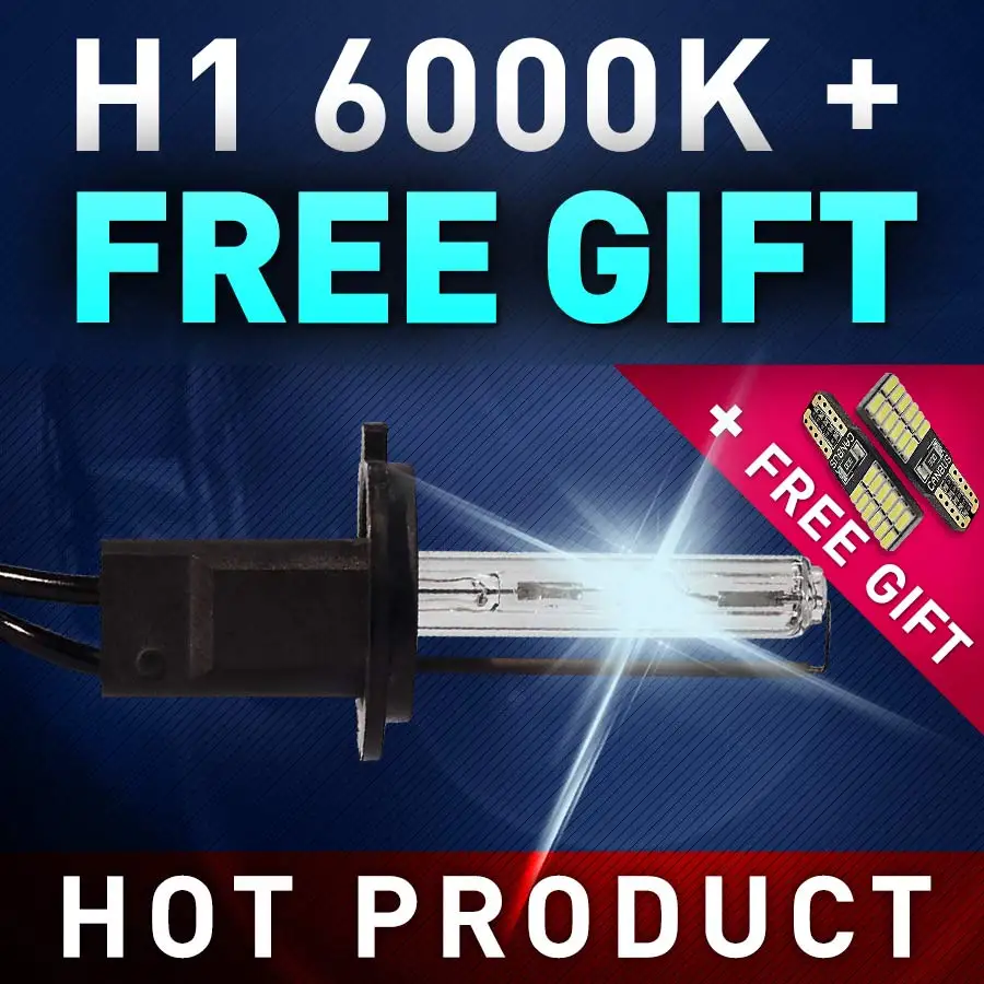 GLOWTEC автомобильный Стайлинг 1 пара 35 Вт H1 лампа HID ксеноновая автомобильная фара
