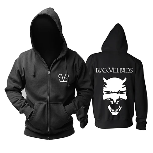 Bloodhoof Черная вуаль невесты полосы мужские черные BVB пот черный балахон Азиатский размер - Цвет: 1