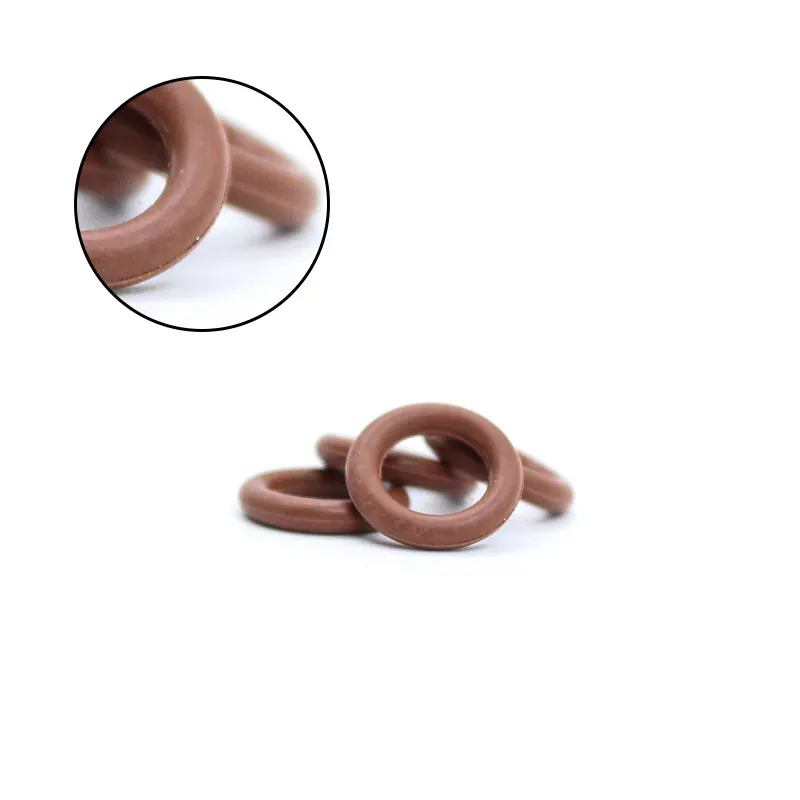 5 шт./лот резиновое кольцо коричневое уплотнительное FKM CS: 1 мм OD5/6/6.5/7/8/8.5/9/10/10.5/11/12