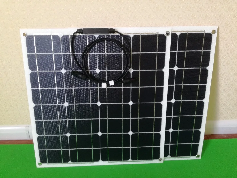 Ламинированная полугибкая солнечная панель 50 Вт 18 в|semi flexible solar panel|flexible panelsolar panels