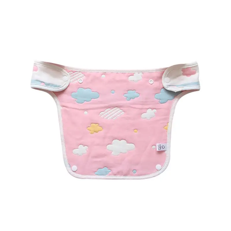 Pink clouds 3 шт./компл. Детские слюни Pad мульти-Функция детский обеденный нагрудник 6 слоев хлопковой слюнявчик двойные пуговицы регулировки Ширина - Цвет: Pink clouds