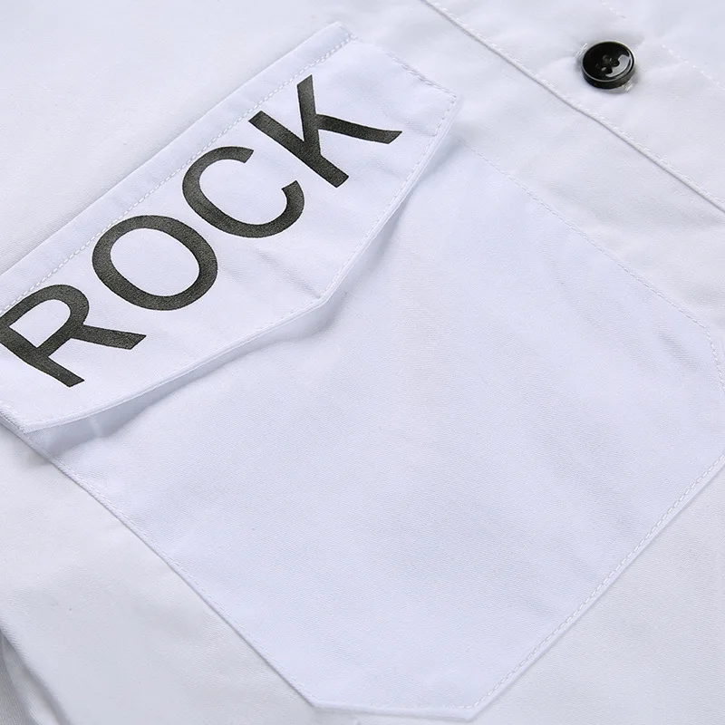 Женская блузка с коротким рукавом белая отложным воротником и принтом букв в