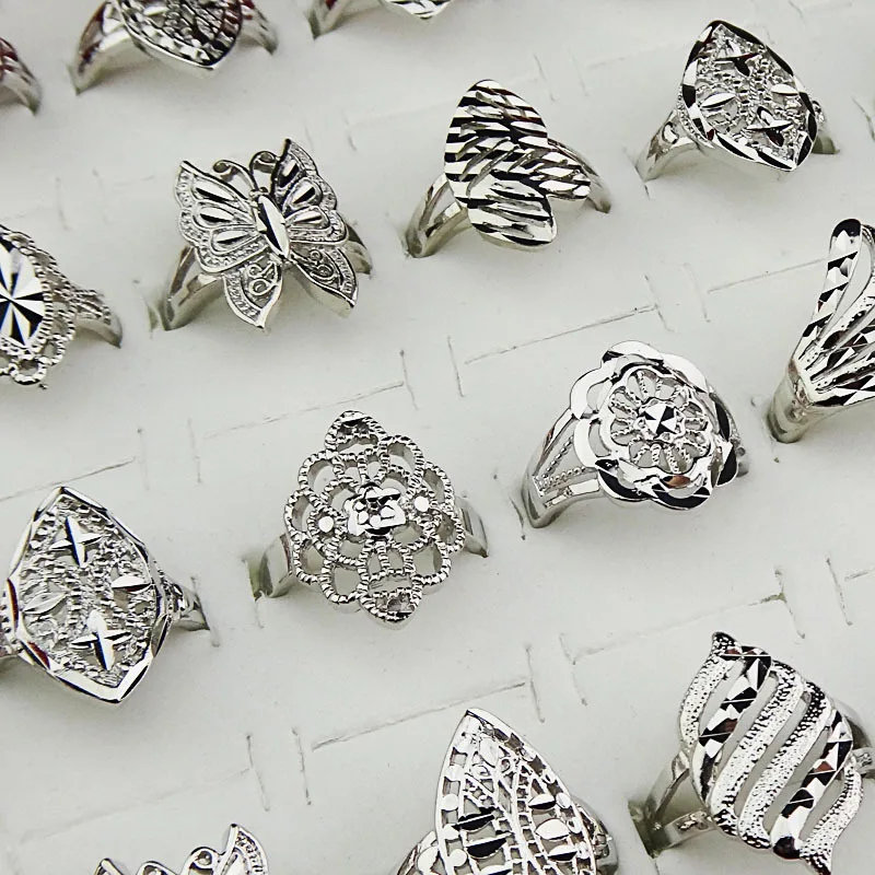 Высококлассные винтажные кольца из белого золота 18 карат для женщин и мужчин в