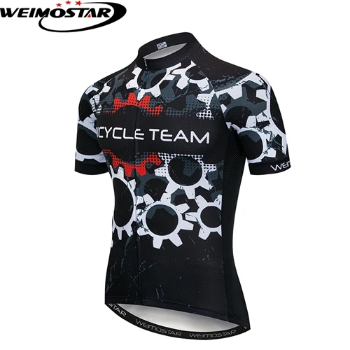 CD5209 Weimostar Мужская велосипедная майка Pro Team для спуска на гору, дышащая велосипедная майка с коротким рукавом, велосипедная Экипировка оранжевого цвета - Цвет: CD5209