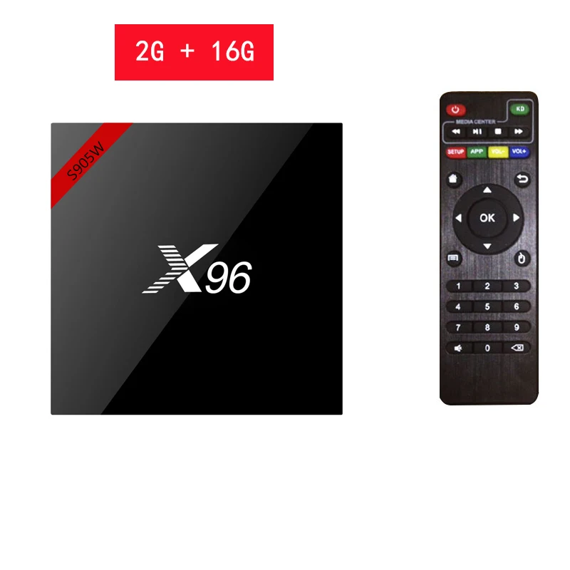 2G 16G X96 W Мини Android 7,1 Смарт ТВ приставка 2 ГБ/16 ГБ ТВ приставка X 96 мини Amlogic S905W H.265 4K 2,4 ГГц WiFi медиаплеер телеприставка X96mini - Цвет: 2G 16G