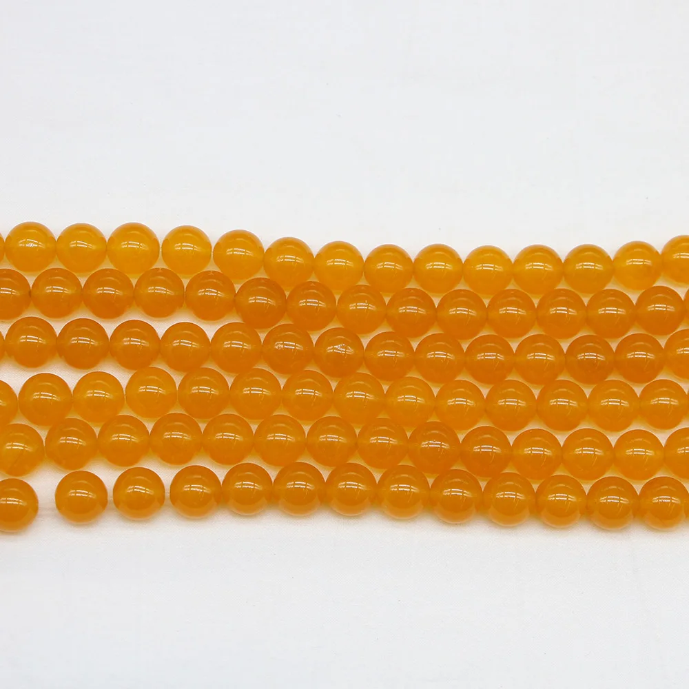 

1strand/lot 4/6/8/10/12 mm Yellow Quartz Crystal Stone Round Beads Loose Spacer Bead For Jewelry Making Findings DIY Bracelet