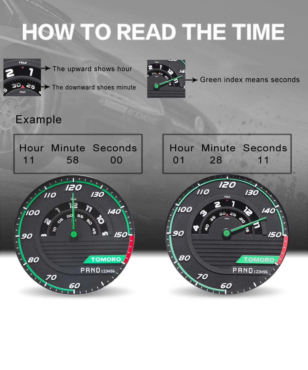 TOMORO уникальные часы вдохновленные автомобилем Мужские кварцевые аналоговые