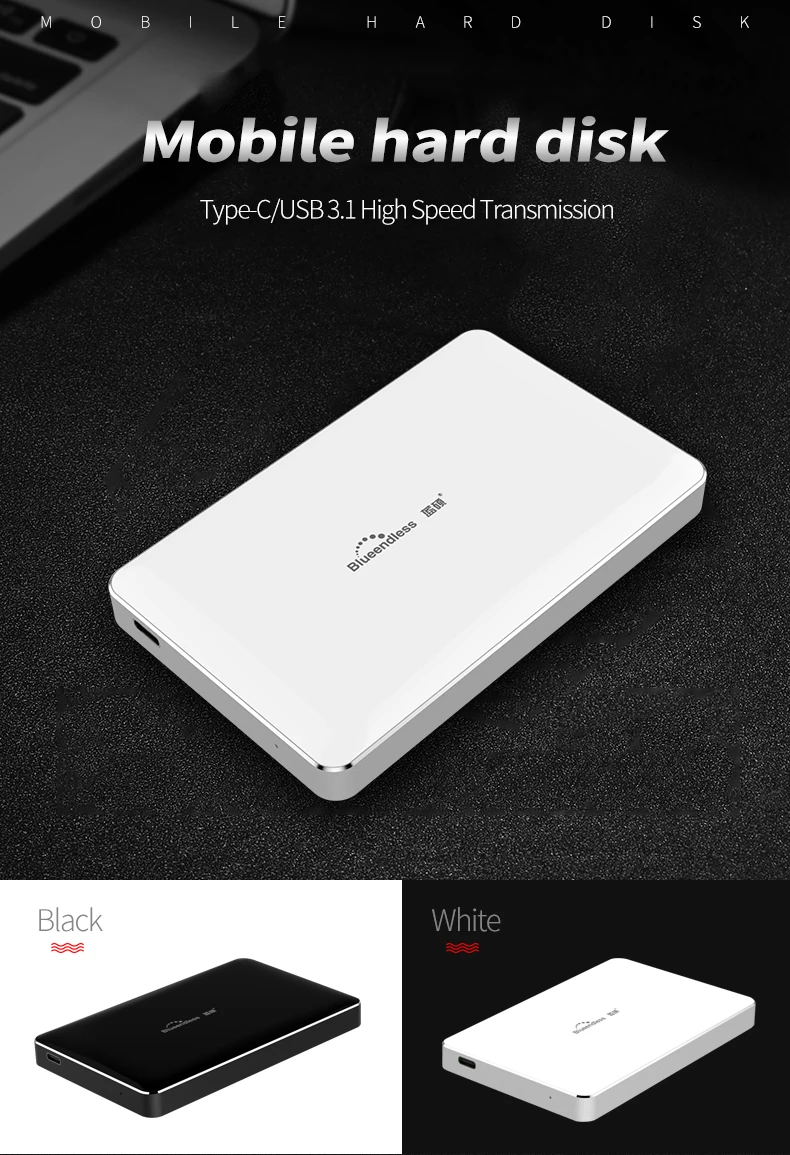 HDD внешний жесткий диск USB 3,1 type C 1 ТБ 2,5 Harici жесткий диск для компьютера ТБ 500 GB Disco Duro Externo HD