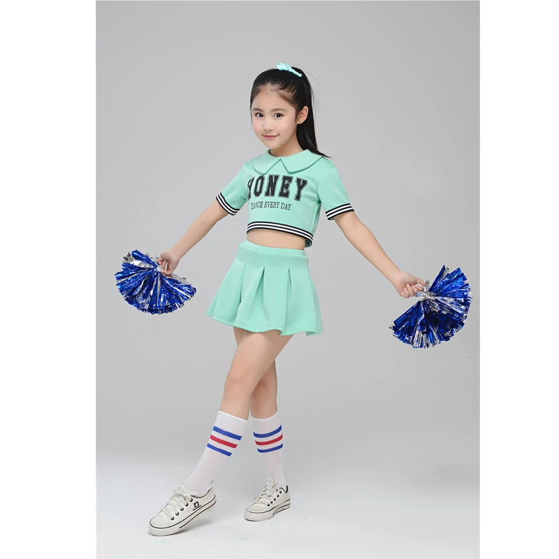 Детская одежда для Черлидинга розовый костюм танца Болельщицы мальчиков и