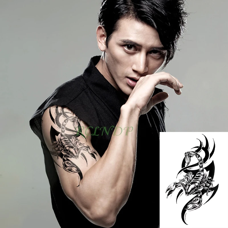 Waterproof Temporary Tattoo Sticker Scorpion fake tatto flash tatoo tatouage Stickers hand arm foot back for girl women men | Красота и