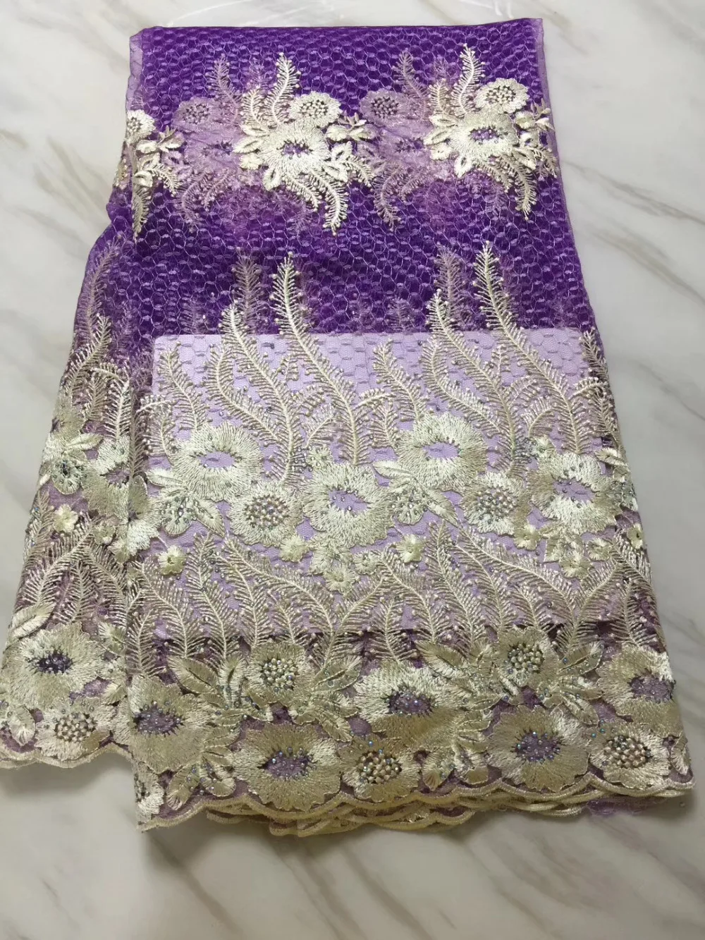 Latest 5 Color African Laces 2018 Lace Fabric With Heavy Stones High Quality Nigerian Wedding French PF148-1 | Дом и сад