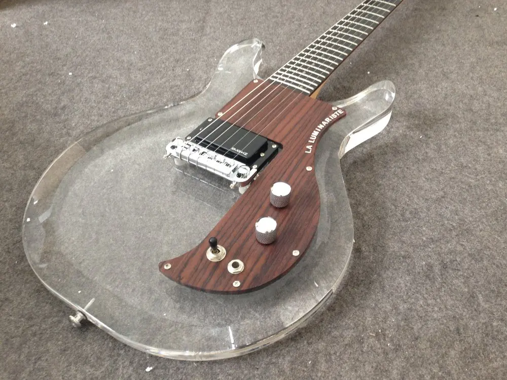 Стиль акриловый корпус Dan Armstrong. Ampeg электрогитара G05 Высокое качество палисандр накладки Лидер продаж