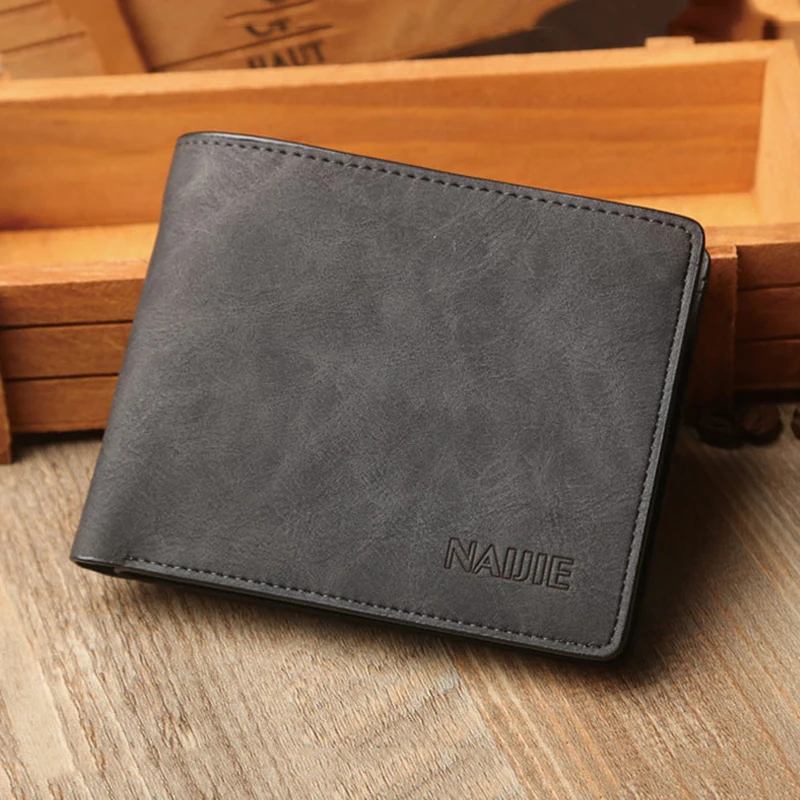Мягкая кожа бумажник мужчины винтажном стиле мужские кошельки небольшой кожаный