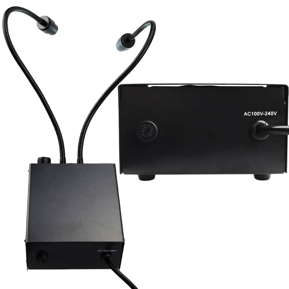 Осветительный прибор для микроскопа с диммером двойные лампы на гусиную шею