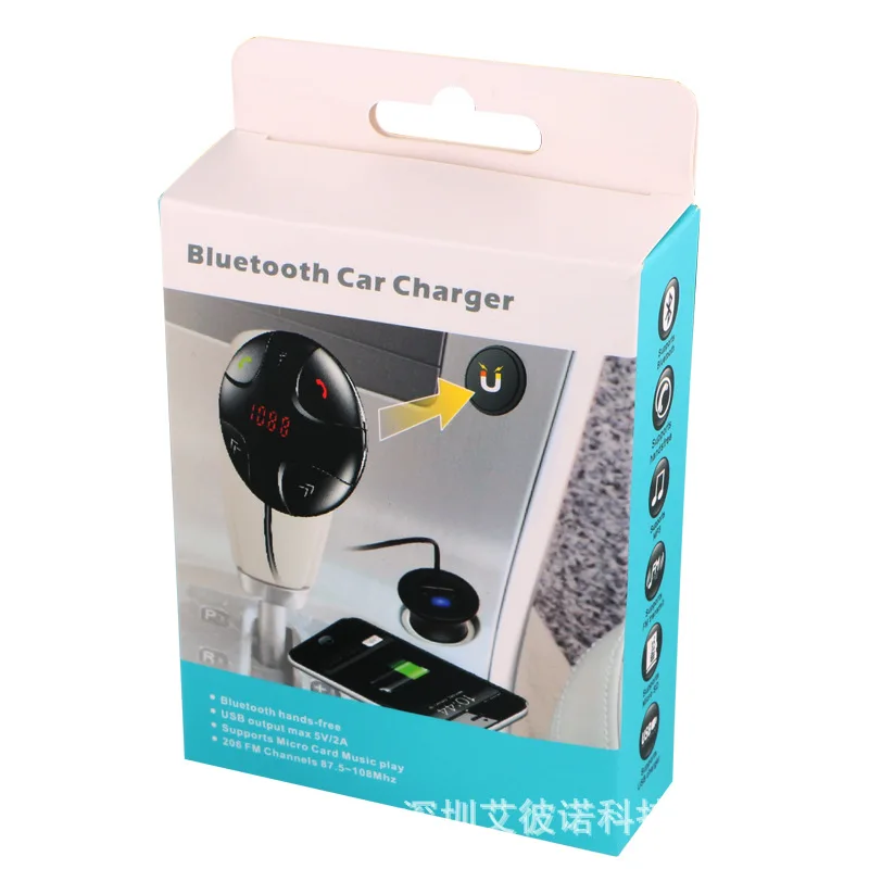 Громкой связи Bluetooth Car Kit Fm передатчик Mp3 плеер btc450 Магнитная Наклейка TF SD Слоты Для