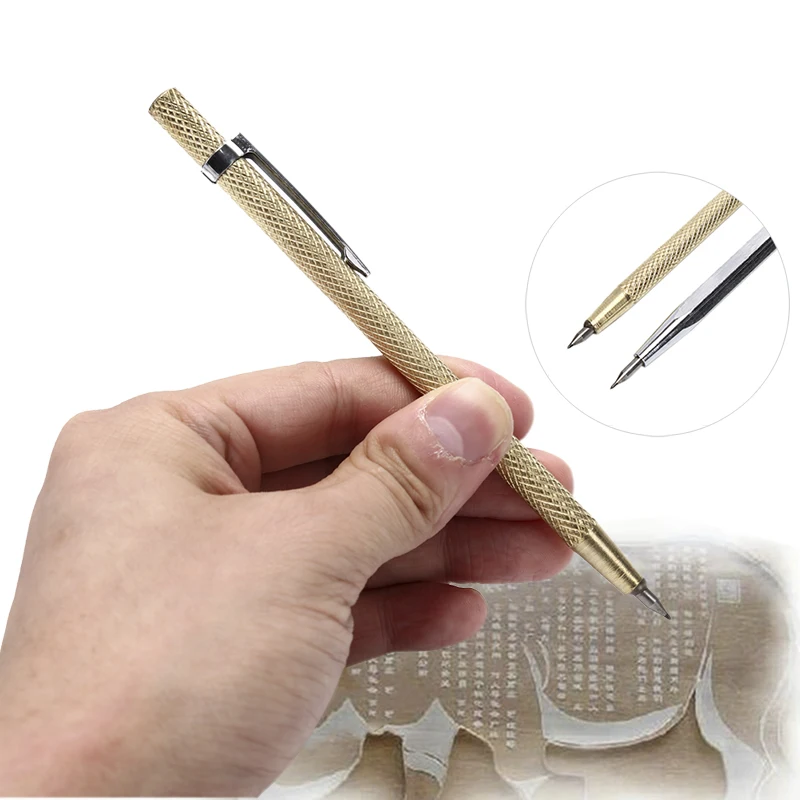 

1pcs Lettering Pen Tungsten Carbide Tip Scriber Etching Engraving Pen Marking Jewelry Engraver Scribe Tools Metal Wood Carving