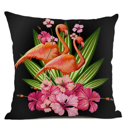 Животное, фламинго, дизайн; чехол для подушки дивана Главная Wall Art Украшение дома размером 45*45 см подушка кресло подушка для талии аксессуары для игр на улице Подушка постельное белье из хлопка
