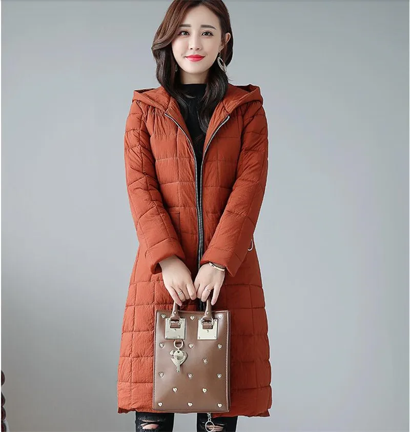 caramel colour Осенне-зимние парки, женские пуховики, хлопковые куртки, толстовки из матовой ткани, большие размеры, облегающие Женские длинные хлопковые пальто OKXGNZ 2181 - Цвет: caramel colour