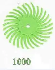 grit1000 3m Радиальная щетина щетка Зернистость: 80#, 120#, 220#, 320#, 400#. Диаметр: 24 мм 100 ПК пакет инструмент для полировки ювелирных изделий - Цвет: grit1000