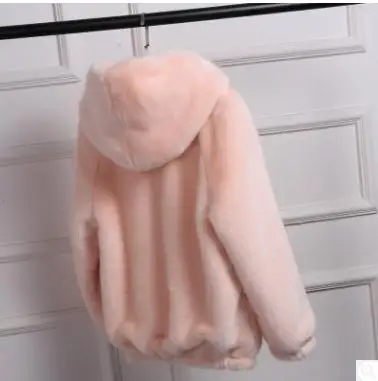 Короткая женская куртка с капюшоном из искусственного меха Размеры S/6Xl|Куртки