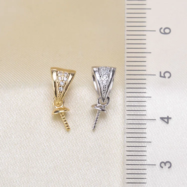 DIY 100% 925 серебряные подвески для ожерелья с жемчугом фурнитура изготовления