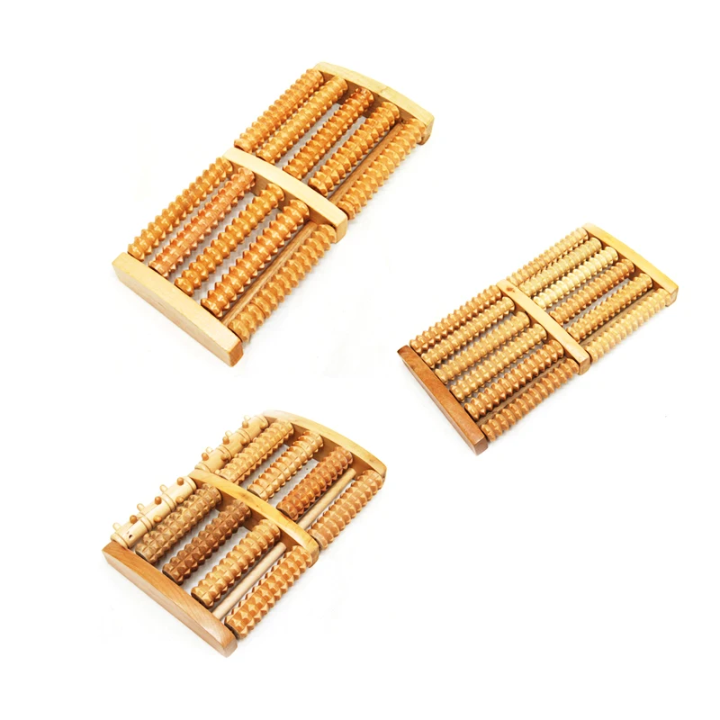 Высококачественный деревянный роликовый массажер для ног 1 шт. Подошвенный