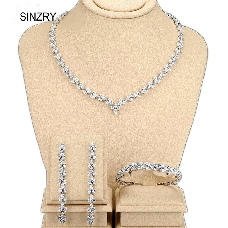 Набор украшений SINZRY роскошные модные серьги и ожерелье с кубическим цирконием |