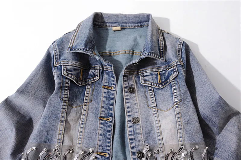 Модная Джинсовая куртка 2019 весенние женские модные джинсовые куртки облегающая