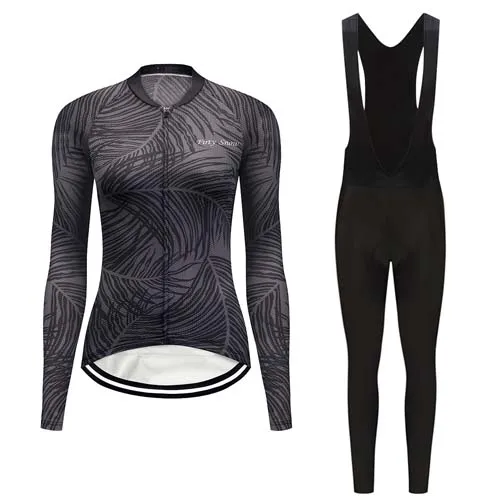 jersey and pants TELEYI, зимний комплект из Джерси для велосипеда, Женский термальный флисовый комплект одежды для велоспорта, одежда для горного велосипеда, одежда, платье, костюм для триатлона - Цвет: jersey and pants