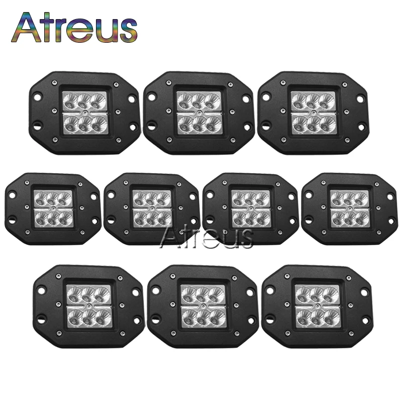 Atreus 10 шт. 18 Вт Автомобильный светодиодный рабочий светильник бар 12V LED пятно света