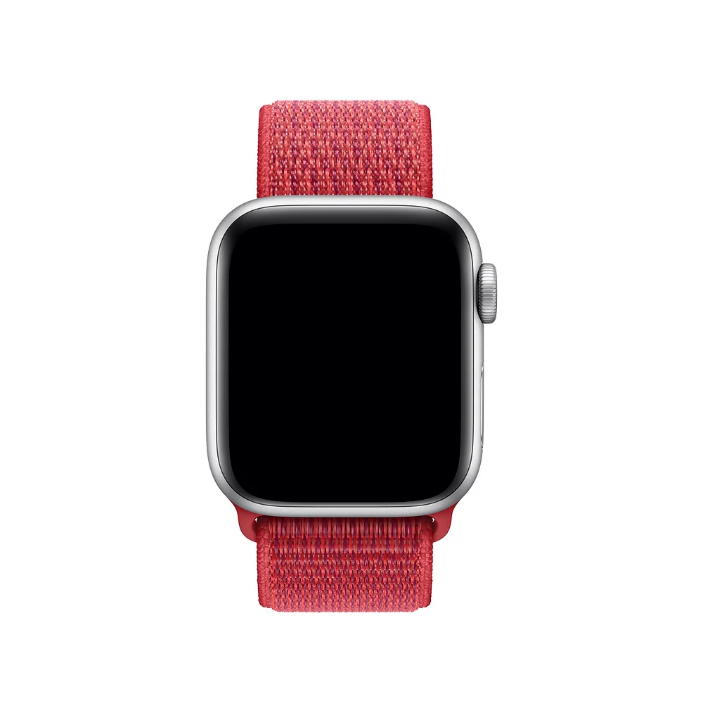 Красный тканый нейлоновый спортивный ремешок для Apple Watch серии 5, 4, 44 мм, 40 мм, ремешок для наручных часов, браслет для Apple watch 42 мм, 38 мм, 3, 2