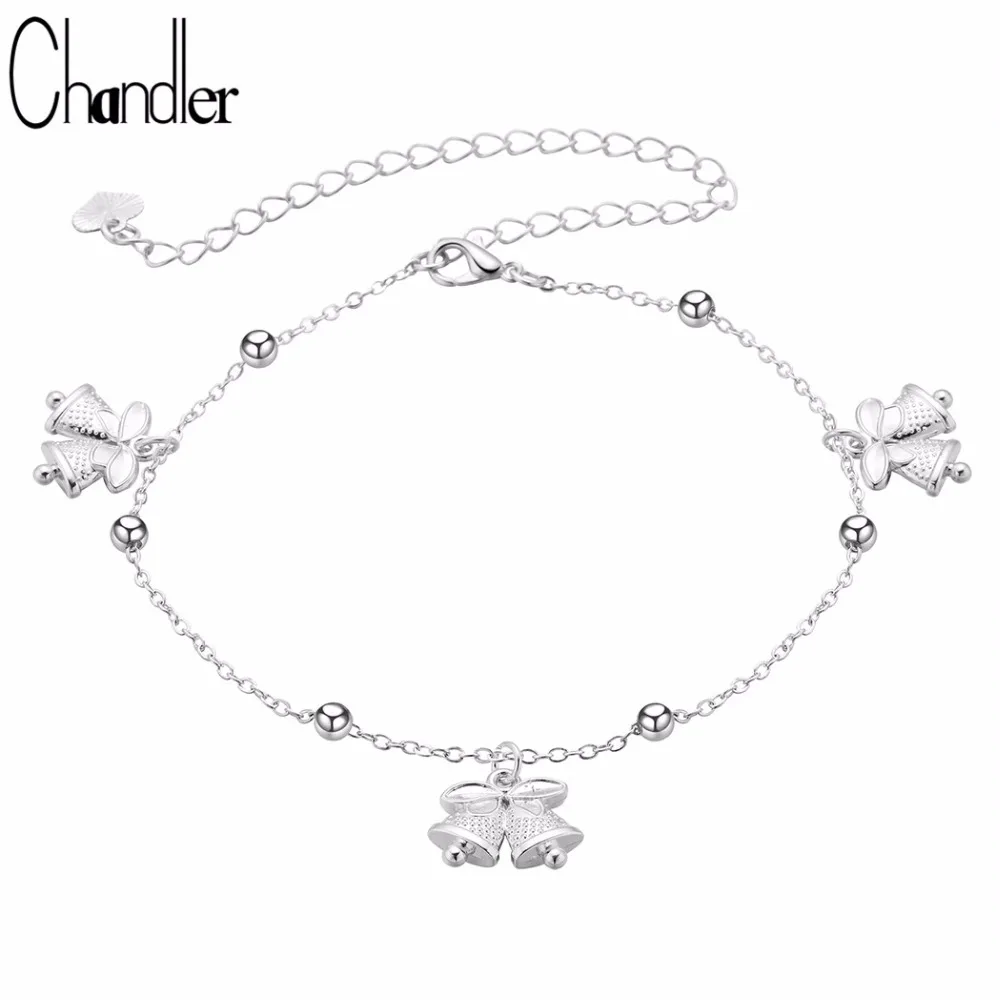 Чандлер Рождественская цепочка звонок ножной браслет на ногу для женщин тонкий