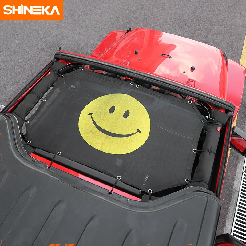SHINEKA Топ сетка солнцезащитный козырек покрытие автомобиля крыша УФ Защита сетка для Jeep Wrangler JK 2 двери автомобиля аксессуары Стайлинг