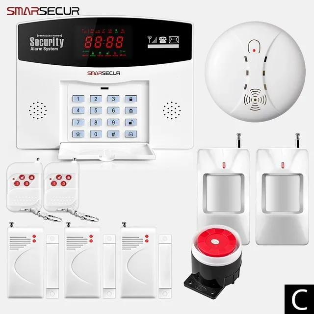 G99 set C Русская/испанская Голосовая подсказка Интерком SIM GSM Беспроводная система сигнализации приложение управление Умный дом защита от взлома система сигнализации комплект - Цвет: G99 set C