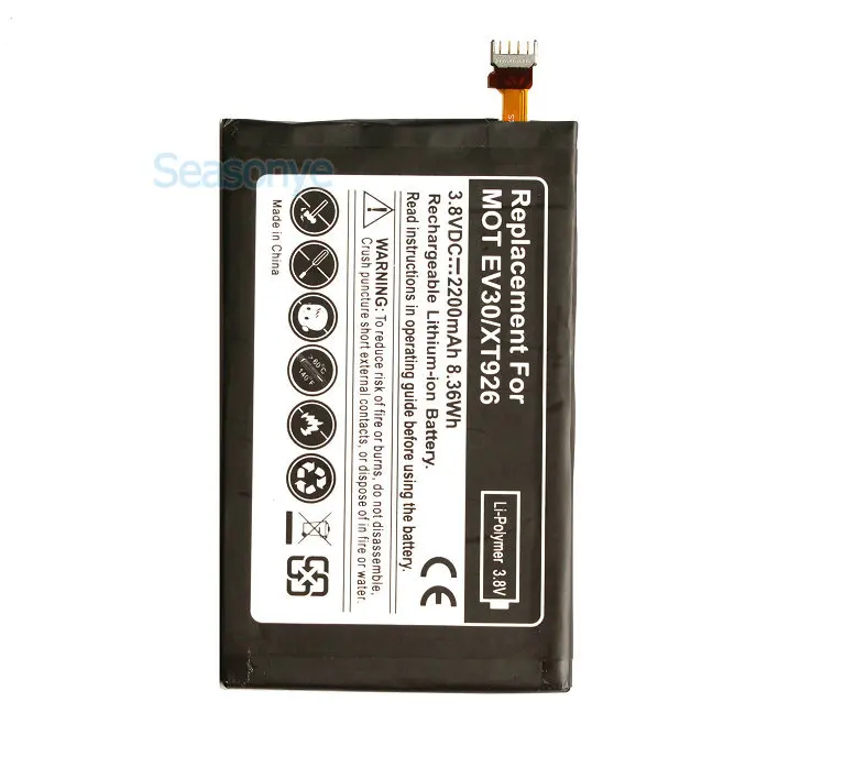 Seasonye 2200mAh MOT EV30 сменный литий полимерный аккумулятор для Motorola Verizon Droid RAZR HD XT926 XT925