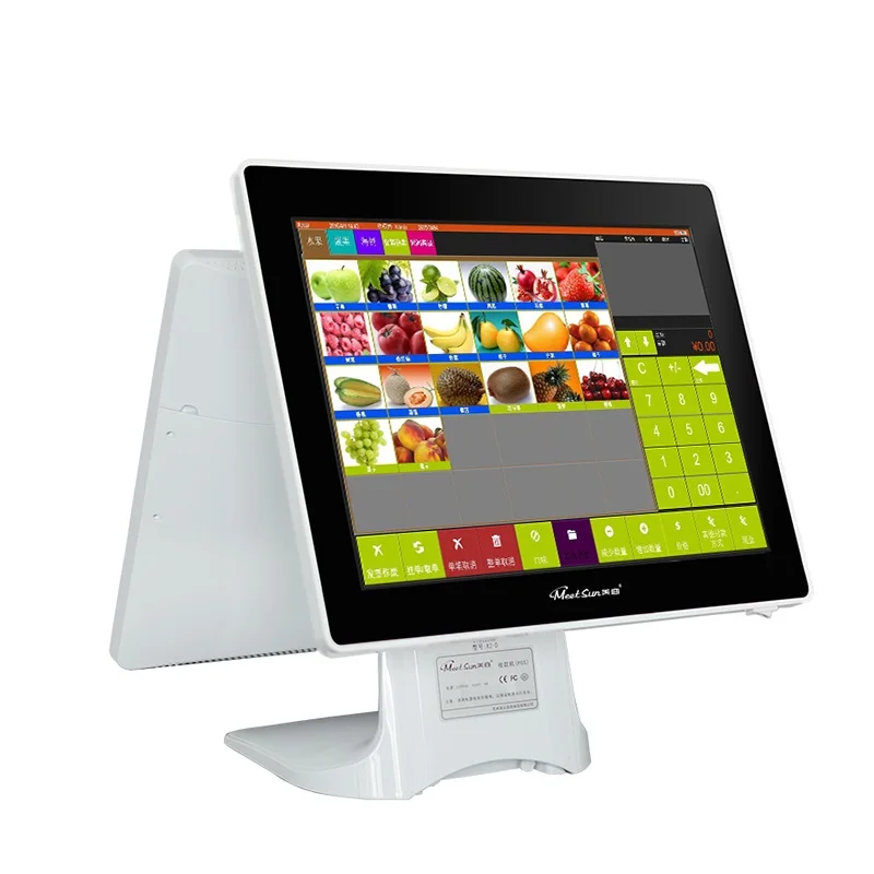 Meetsun ZJ 190D 2 все в одном POS 15 ''ЖК дисплей монитор Системы кассовый аппарат