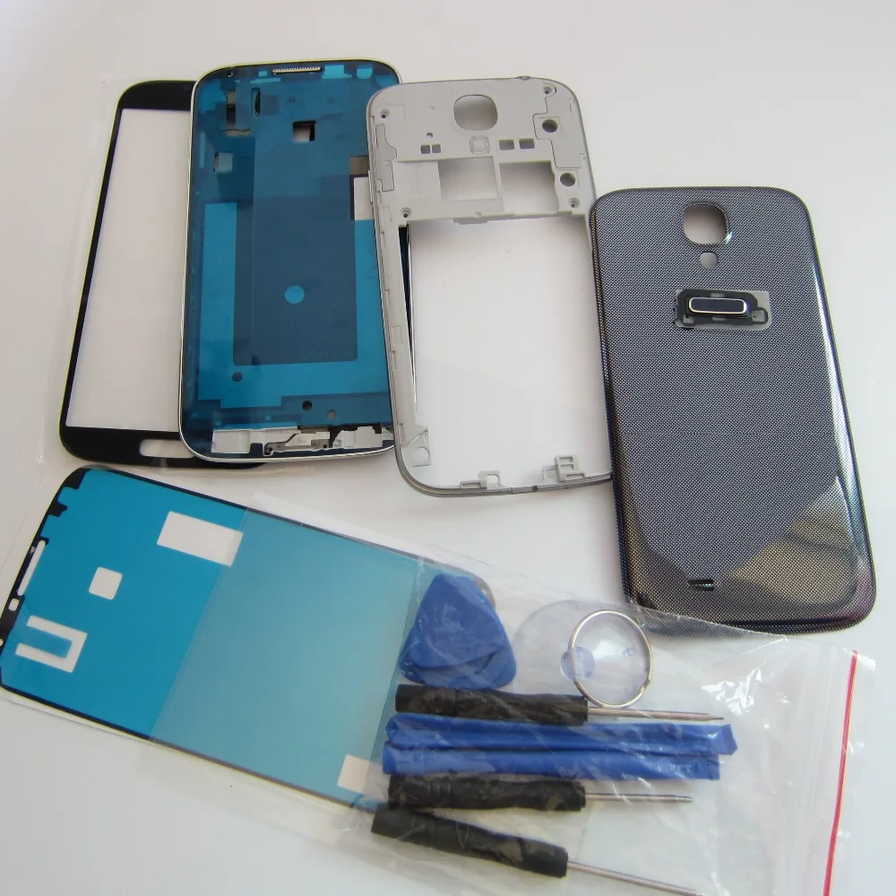 Для samsung Galaxy S4 IV I9505 полный корпус комплект сенсорного экрана Переднее внешнее