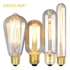 Винтажная лампа Эдисона ASCELINA, лампа накаливания в стиле ретро, промышленный светильник, декоративная лампа, Домашний Светильник ing E27 85-260V 40W