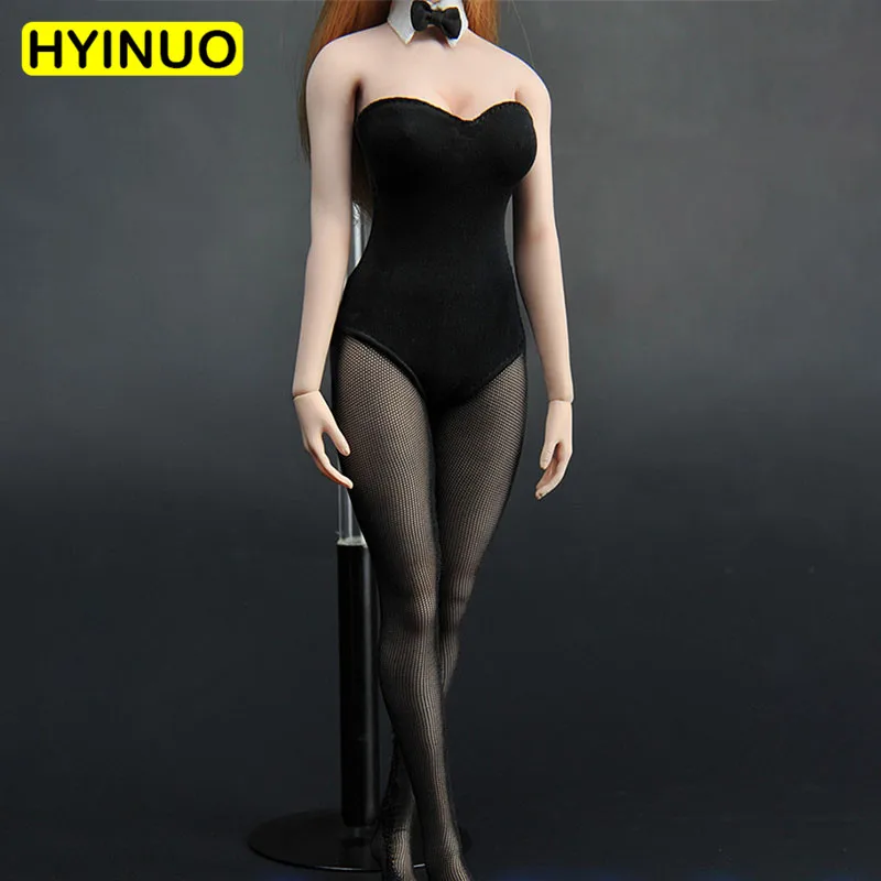 Сексуальное женское эротическое нижнее белье в масштабе 1/6 черное комплект