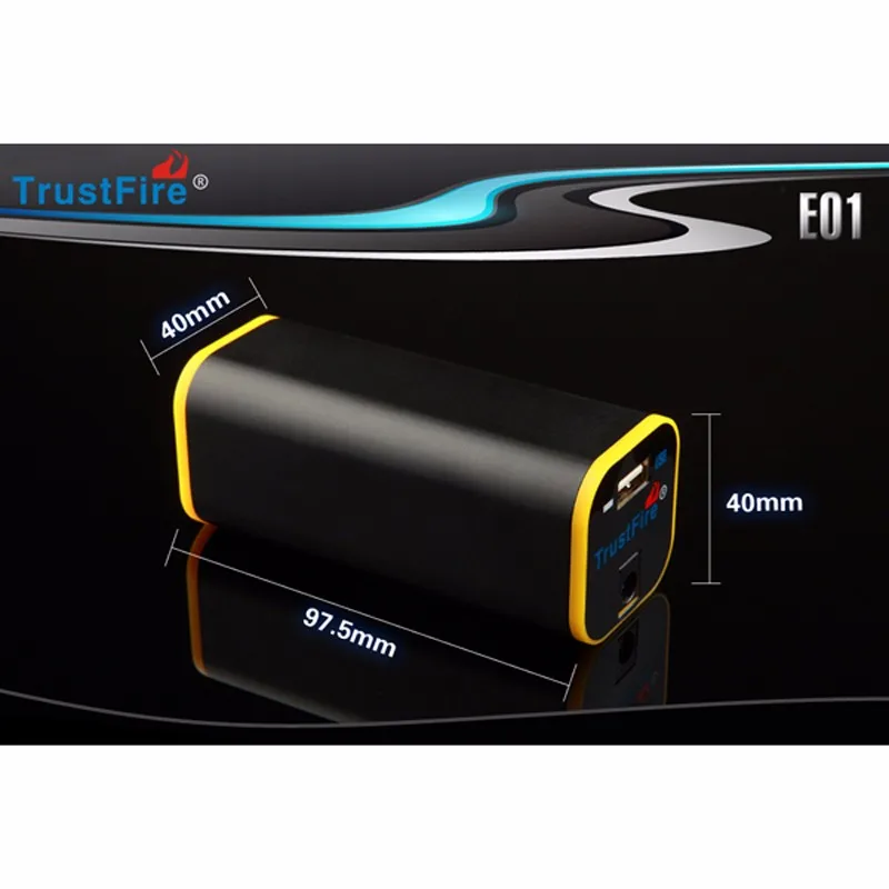 TrustFire E01 перезаряжаемый Водонепроницаемый 4x18650 Батарейный блок/внешний аккумулятор-черный