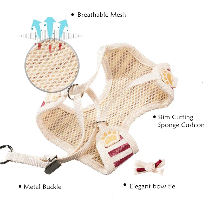 Hoopet дышащий Кот прогулки шлейка и поводок стильная куртка + комплект милый бант