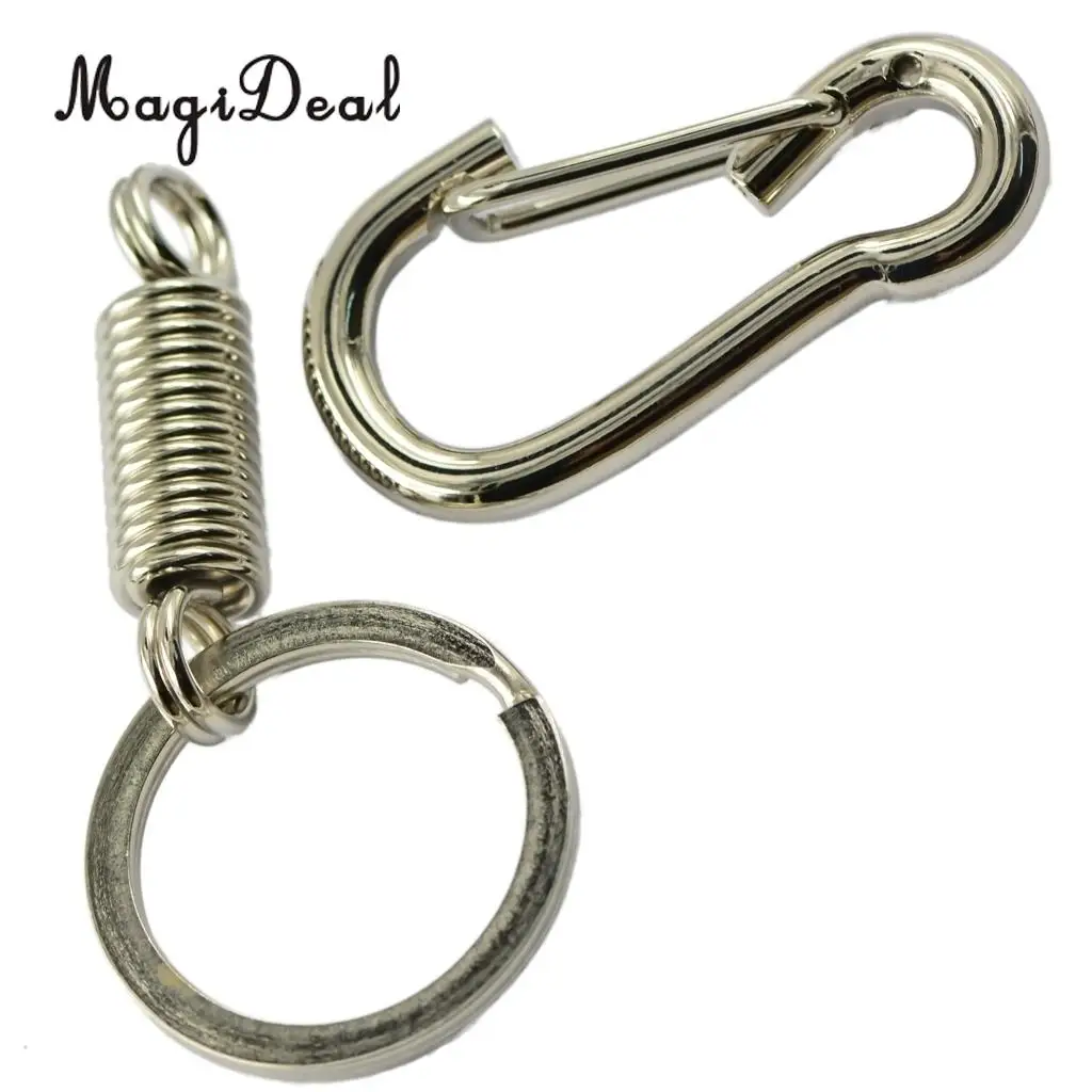 Прочный металлический пружинный карабин MagiDeal застежка крючок брелок для ключей